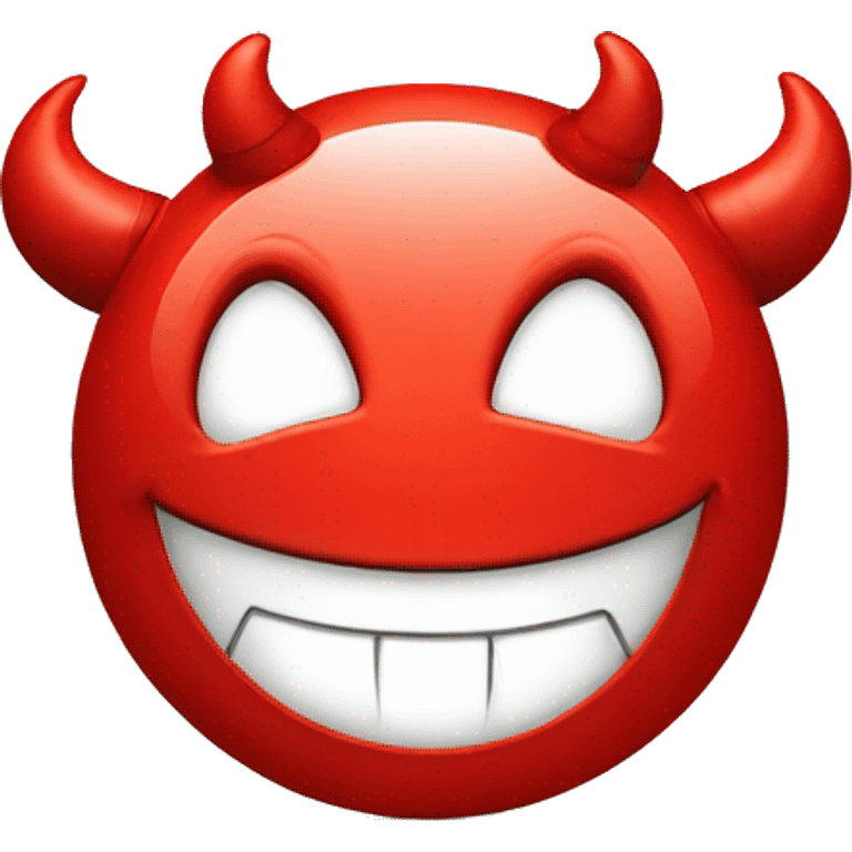 smiling cute red devil face round shaped emoji