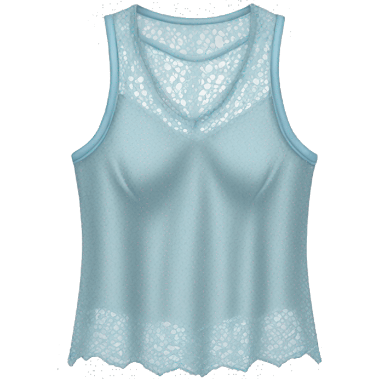 Light blue lace top  emoji