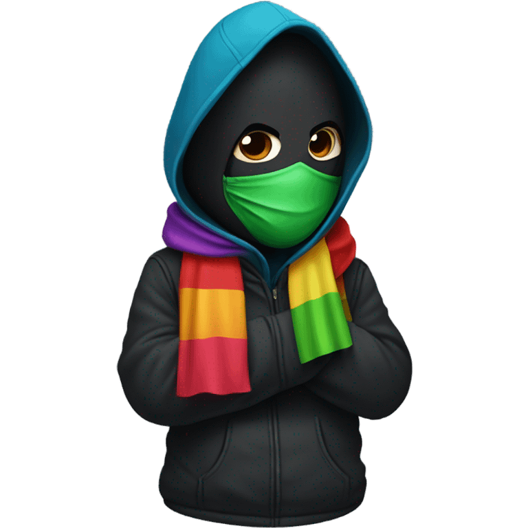 robber stealing a scarf emoji