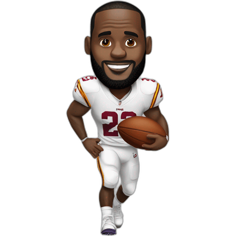 lebron james playing football emoji