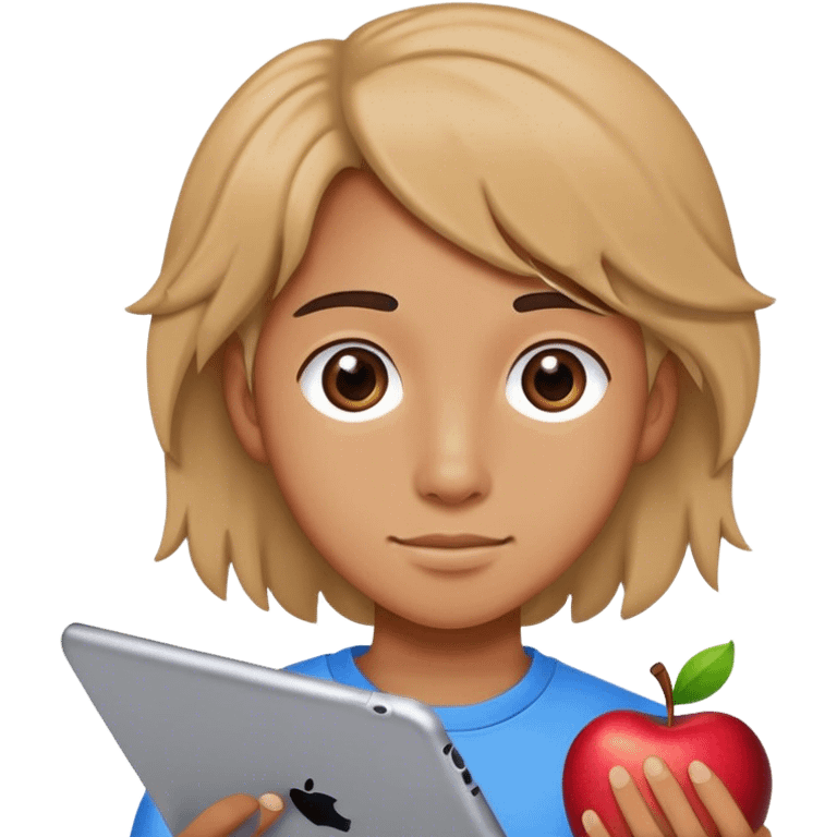 Student with Apple iPad Pro emoji