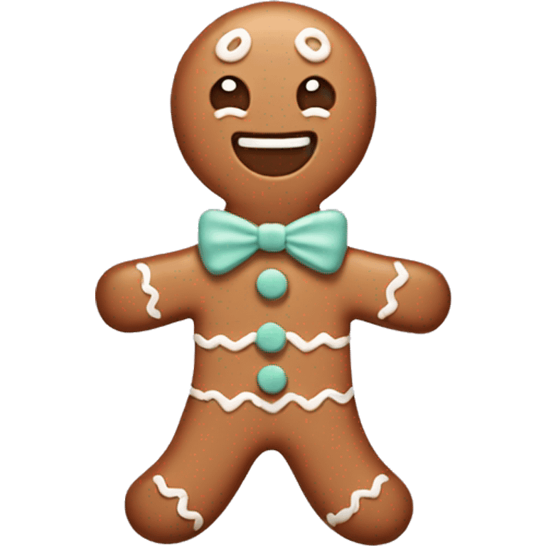 Pastel gingerbread man emoji