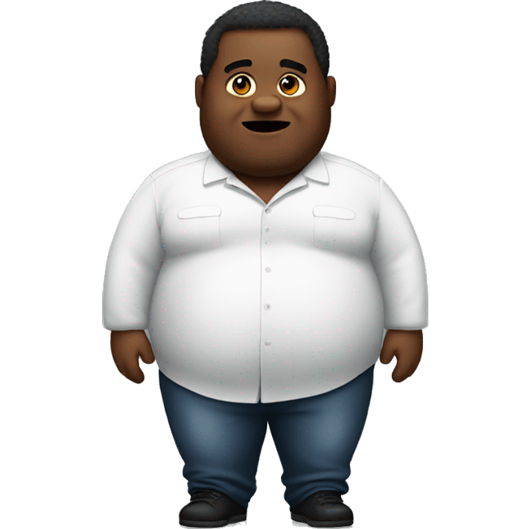 Fat black man emoji