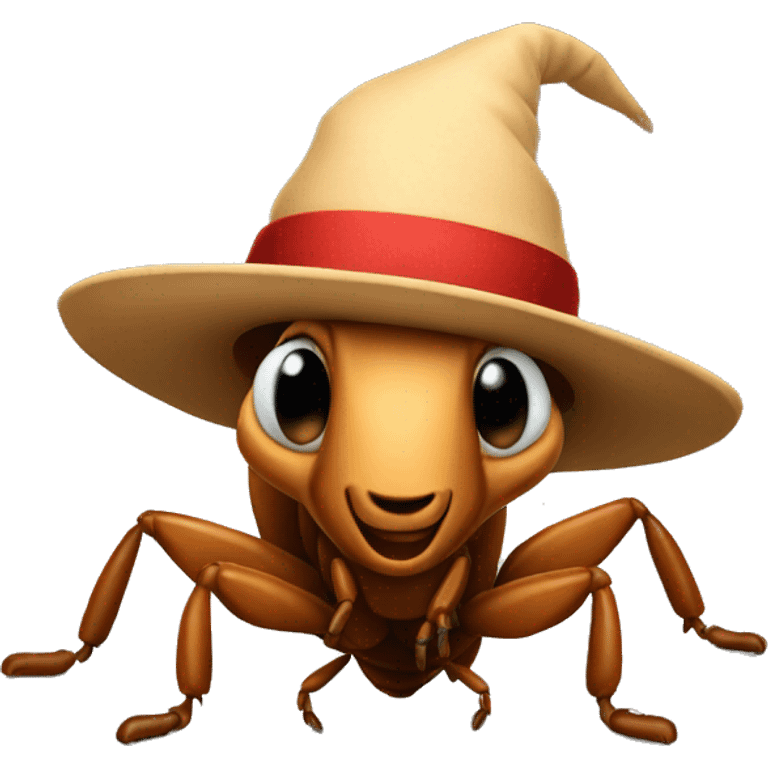 Roach with hat emoji