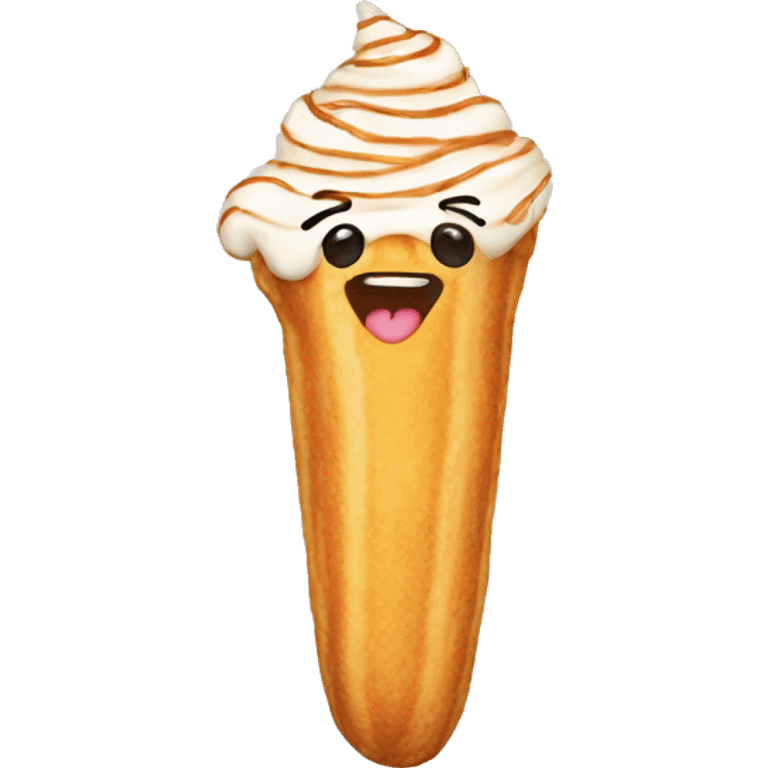 Filled cream churro emoji