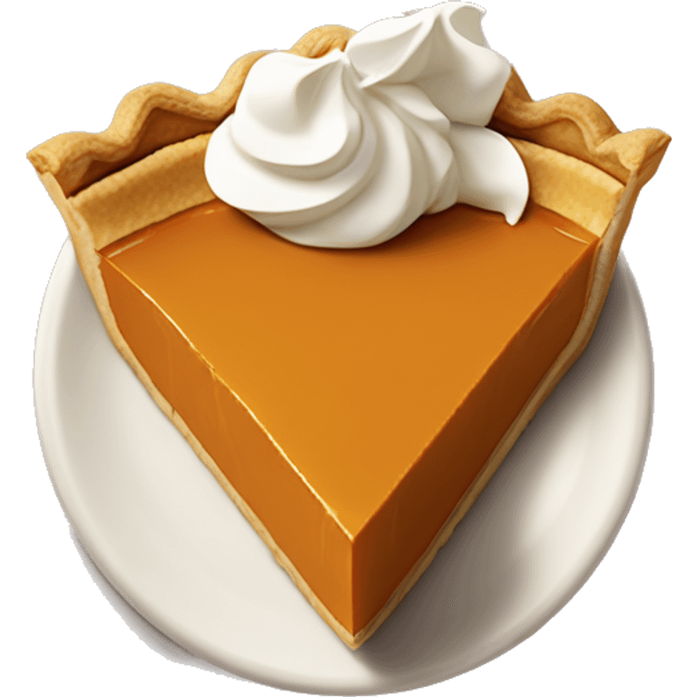 pumpkin pie slice with a little whipped cream on top emoji