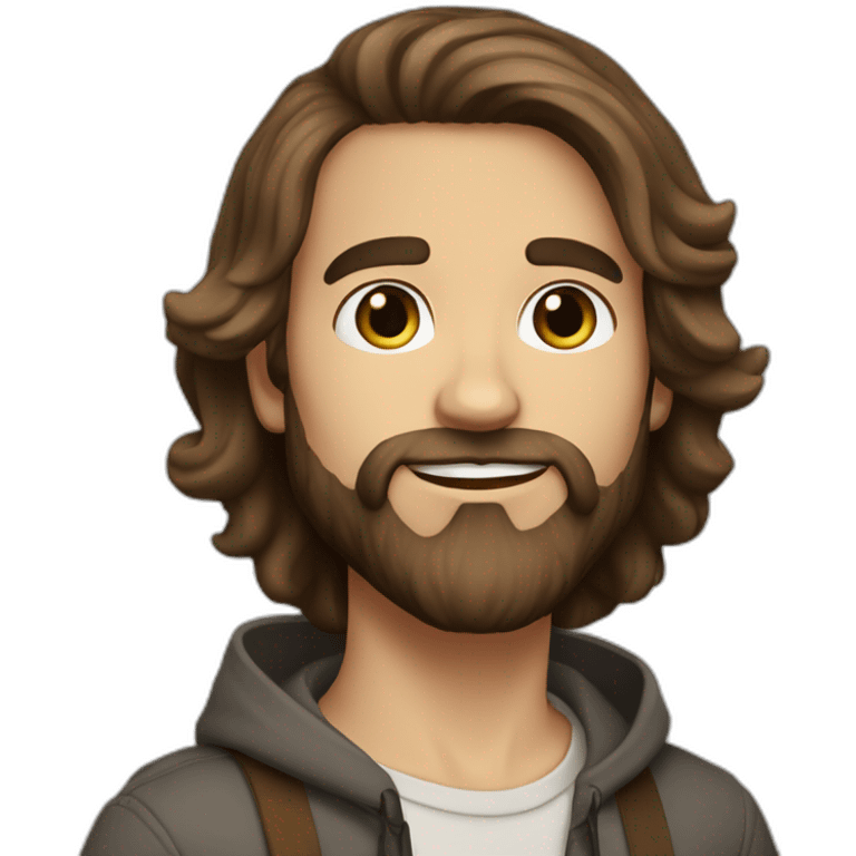 Daniel nass brazilian white skin straight brown hair bearded emoji