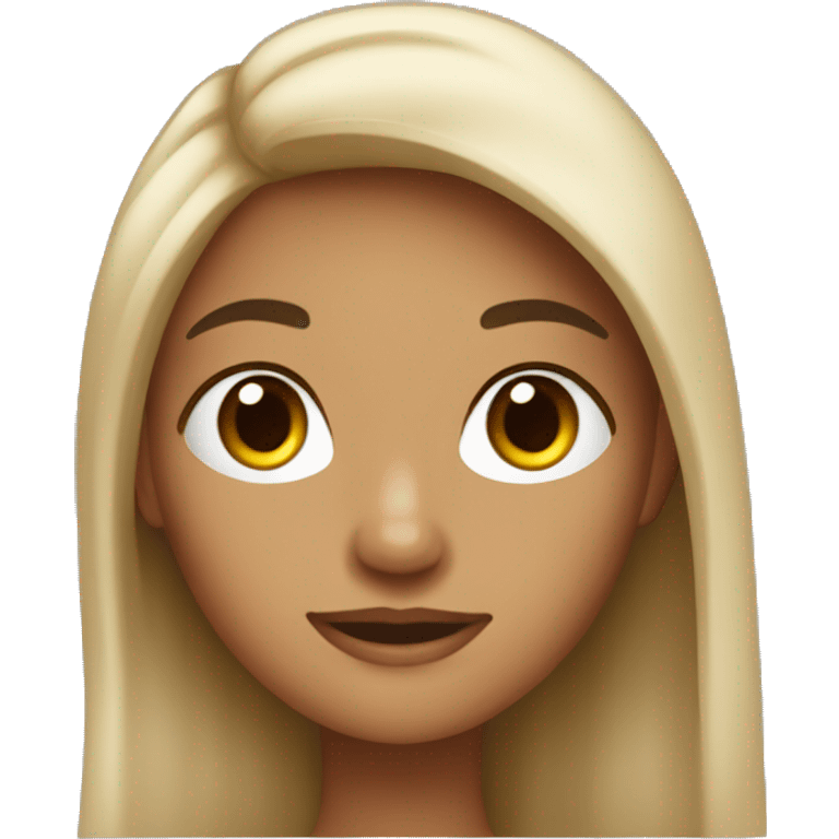 Long black hair tan girl emoji