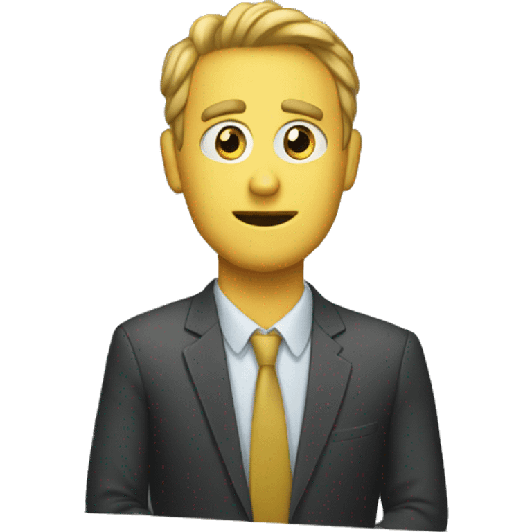 severance-tv man in cubicle emoji