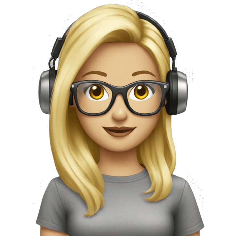 dj blond a lunette emoji