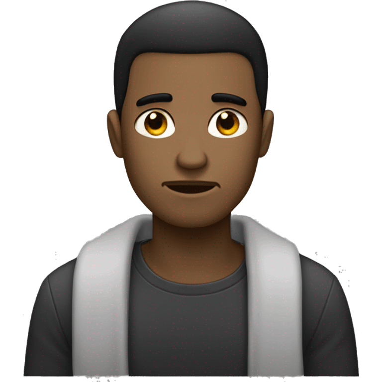 a light-skinned black man with black straight hair - facepalm emoji