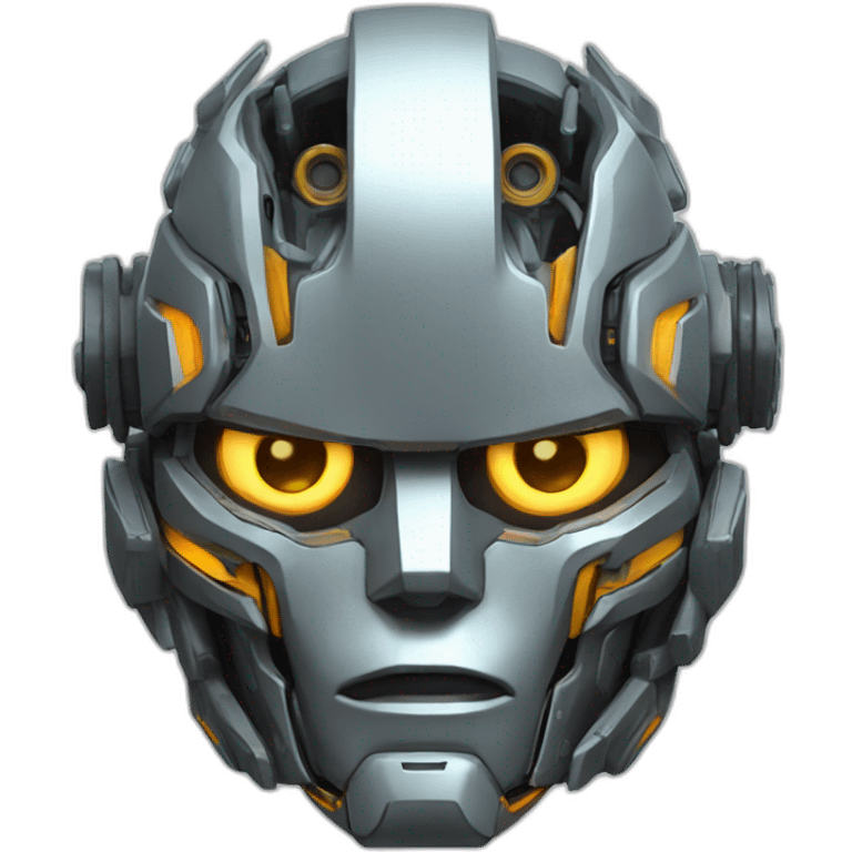 mecha face 3d glow square eyes emoji