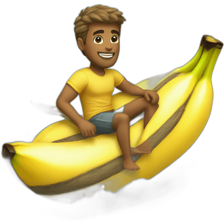 Guy on a banana boat emoji