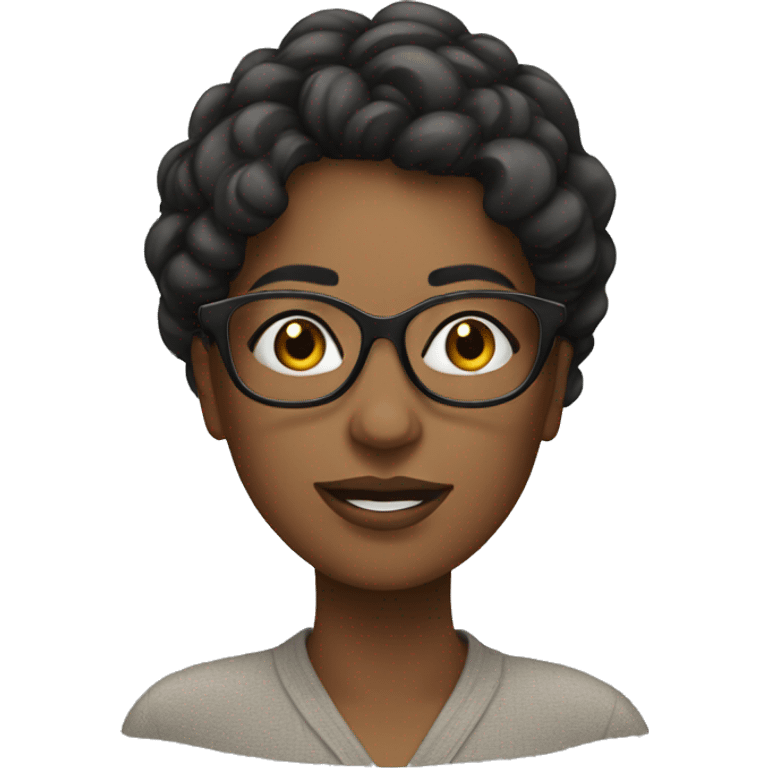 Attractive woman with glasses emoji