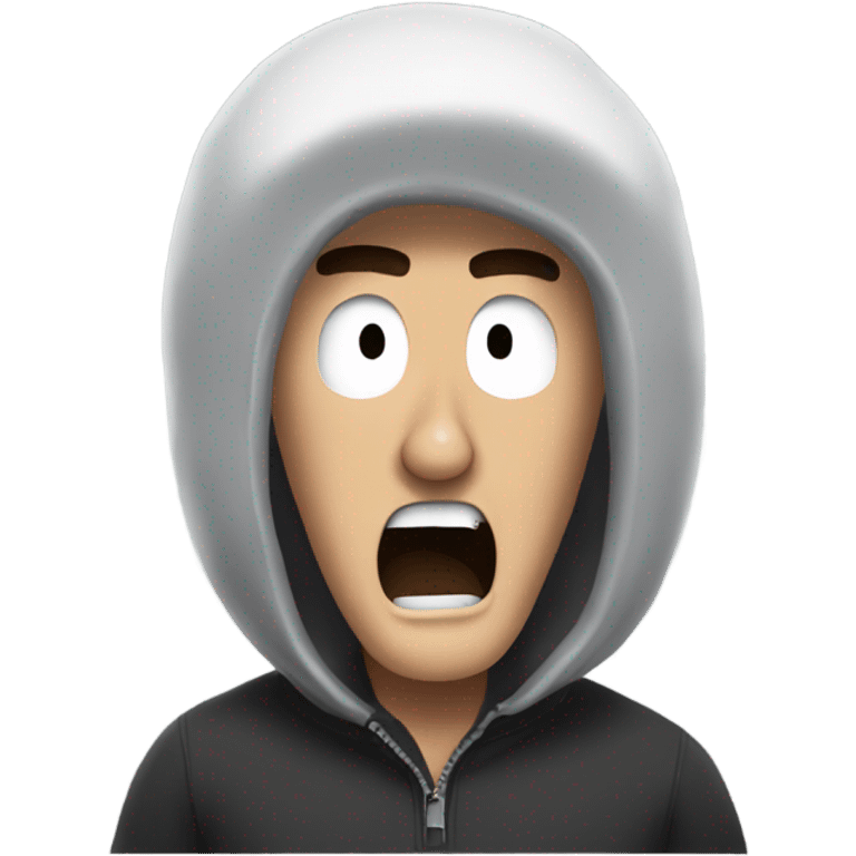 a man screaming at south park emoji