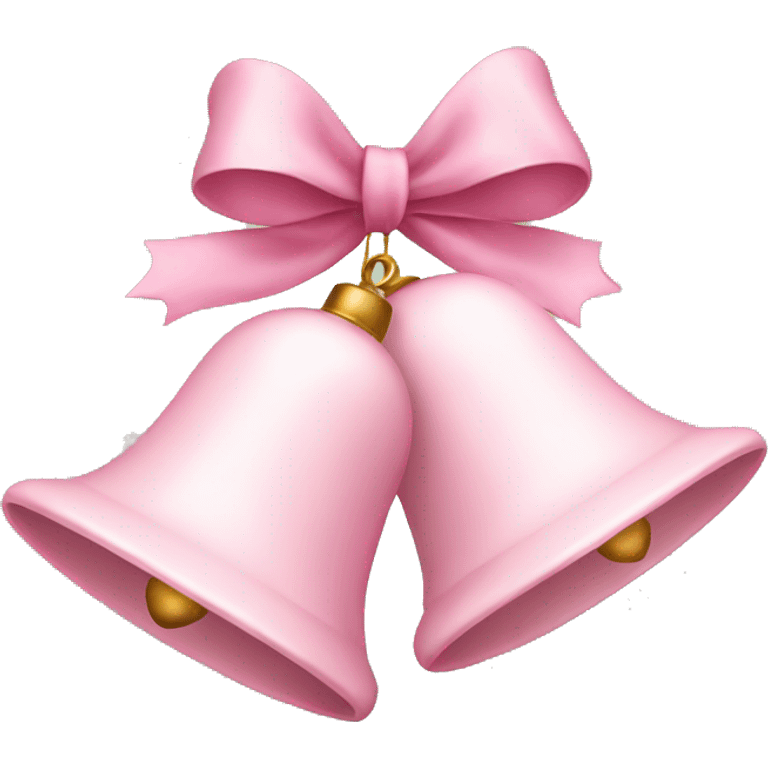 Light pink Christmas bells emoji