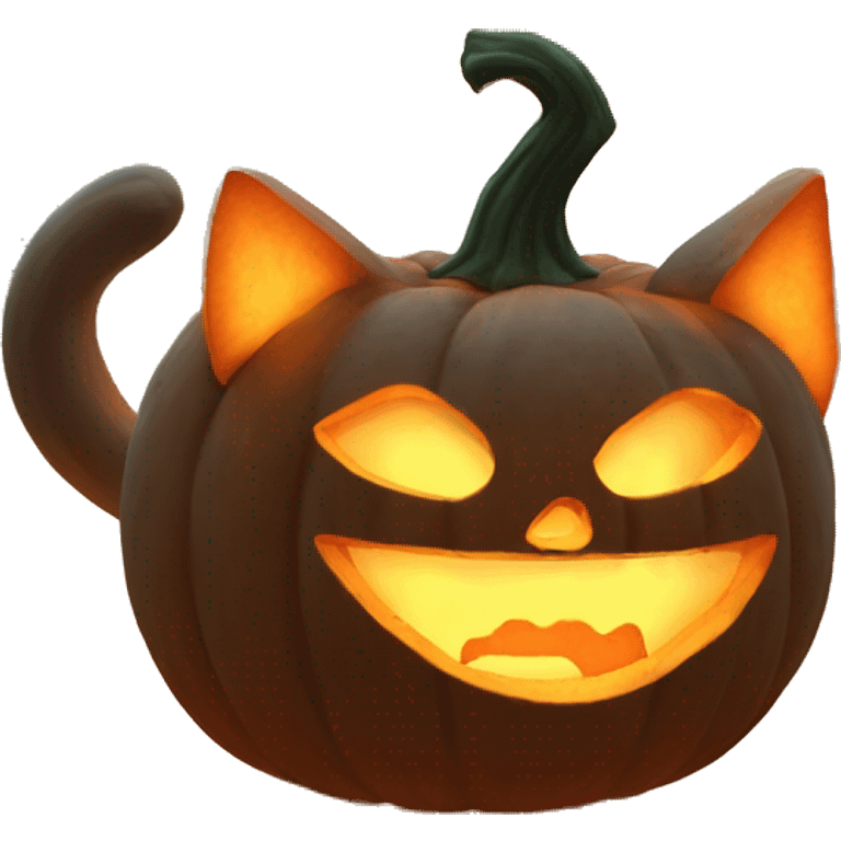 Crave Cat glowing Jack-o-lantern emoji