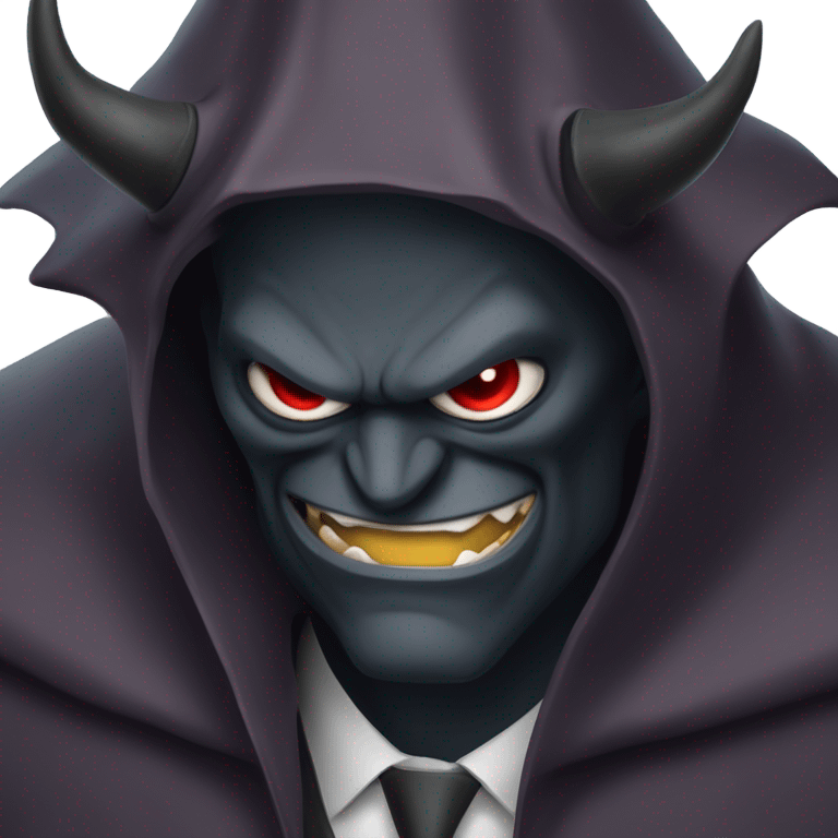 evil devil cloak suit emoji