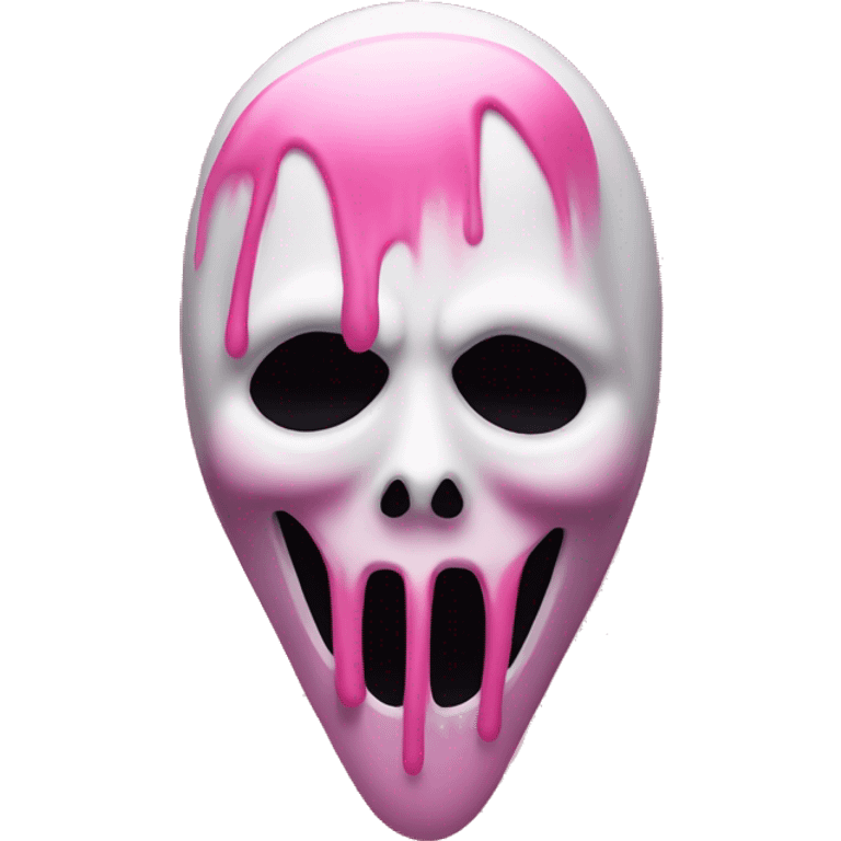 ghostface from scream scary movie shades of red and pink emoji