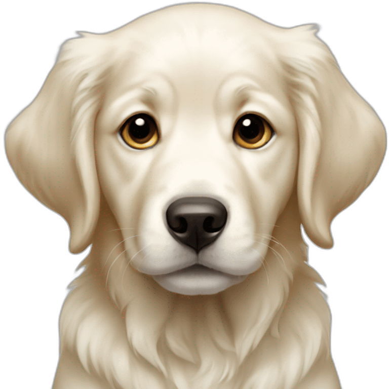 White puppy golden retriever emoji