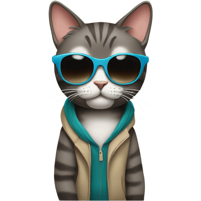 Cat with sunglasses emoji