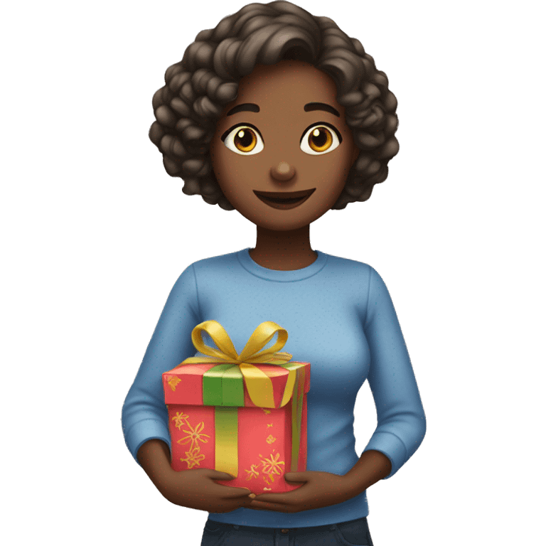 Girl with gifts emoji