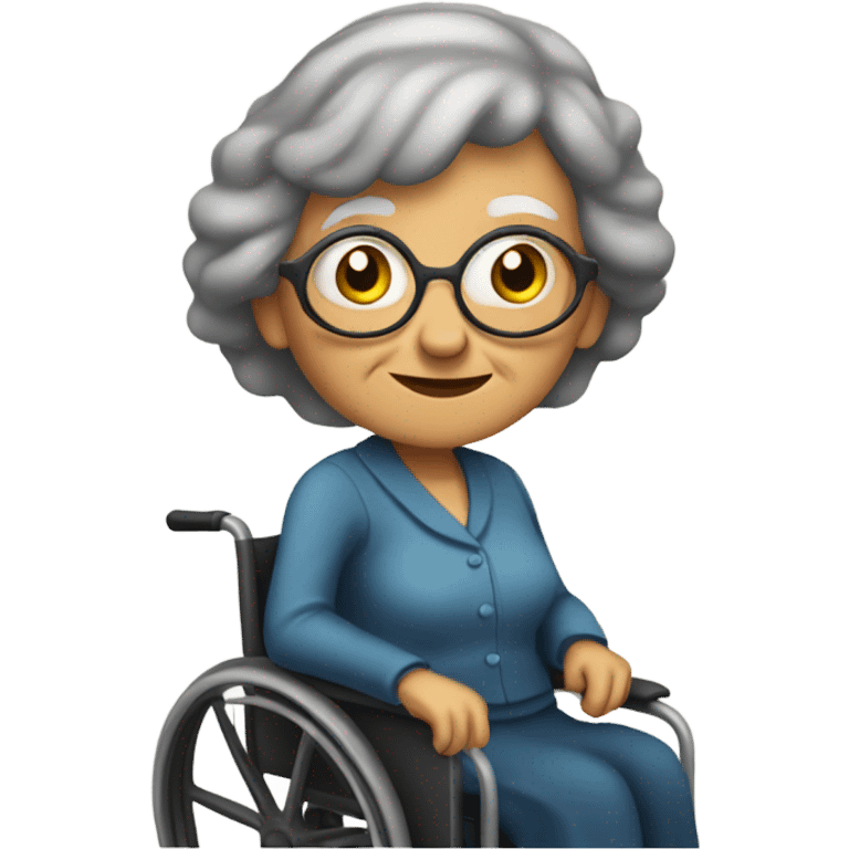 Old lady in wheelchair  emoji