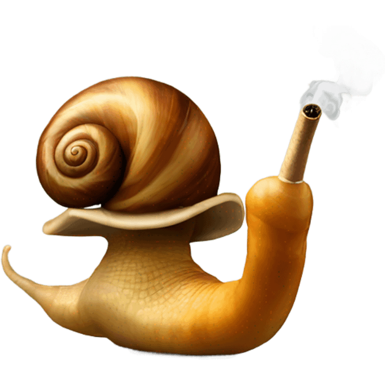 Snail smoking a cigar emoji