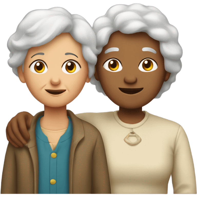 A grandmother with her boy emoji