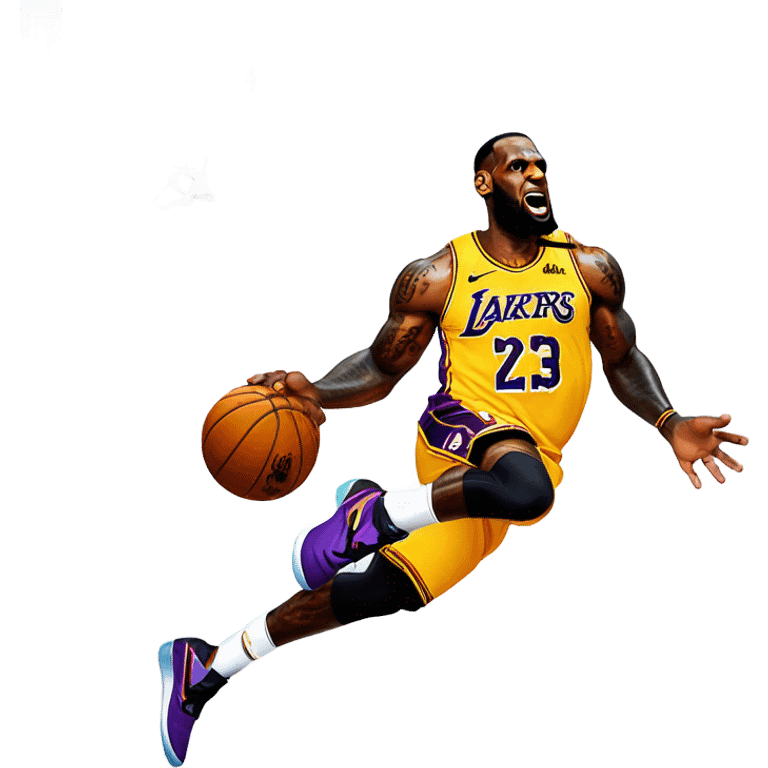 LeBron James with a dunk  emoji