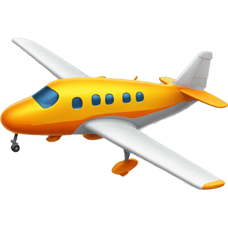 orange and yellow flyig plane emoji