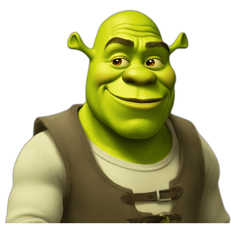 shrek enjoying a cigarette emoji