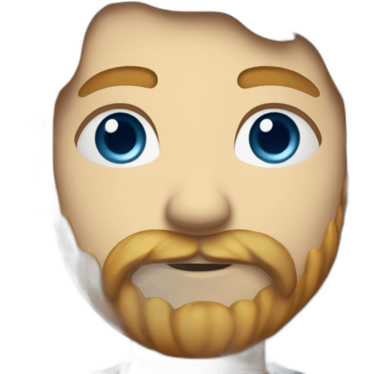 gleddyn with blue eyes and a beard smiling emoji