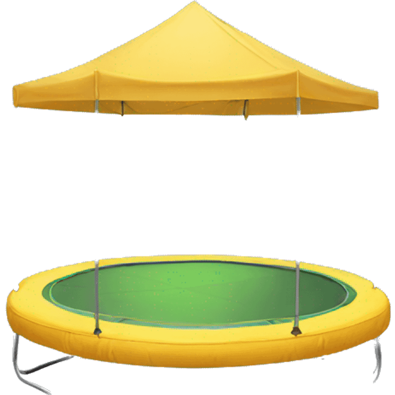 Trampoline with a tent emoji