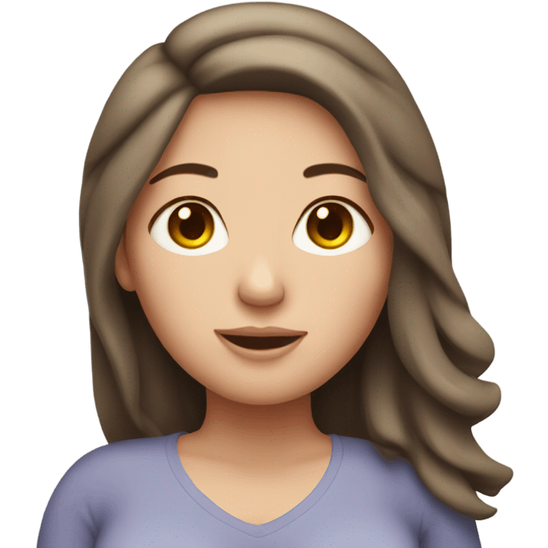 Pregnant white brunette emoji