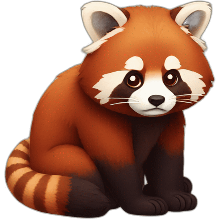 sad red panda emoji