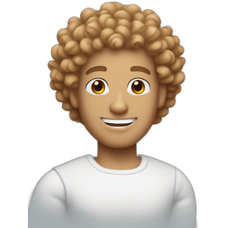 Curly haired version of Mr Clean emoji