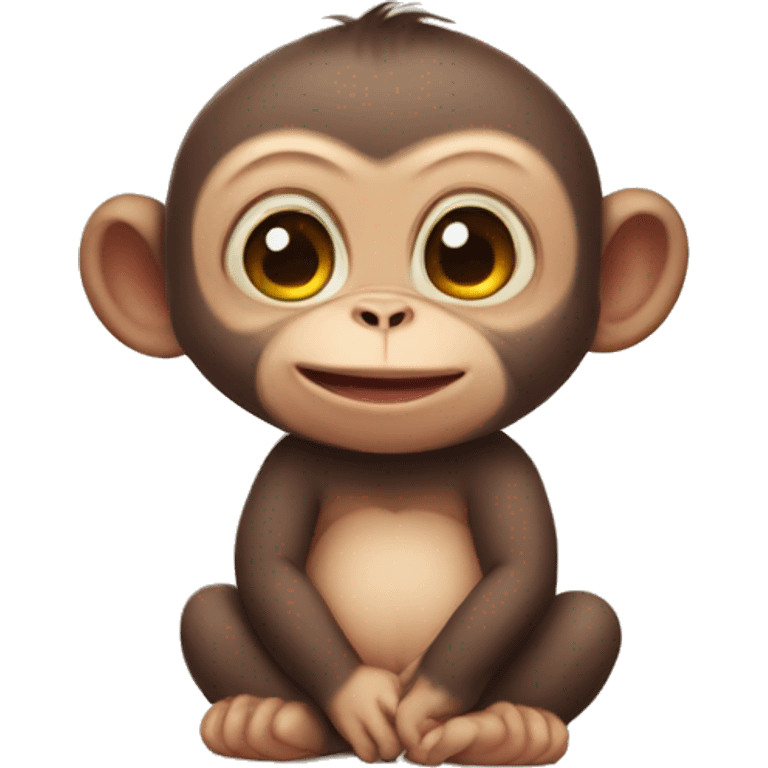 fat little baby monkey emoji