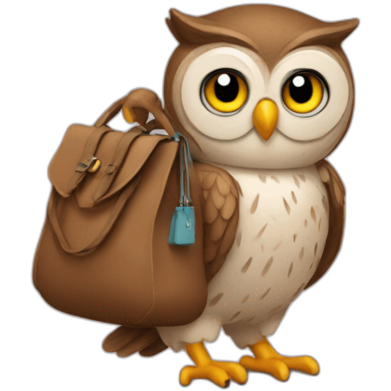 Owl with bag emoji