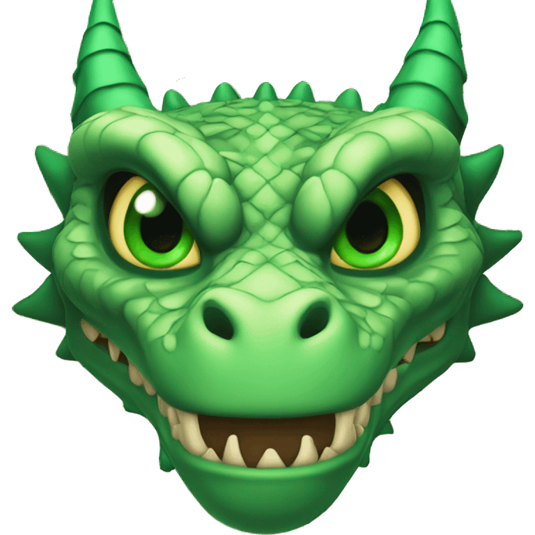 dragon , gold scales, green eyes, slander head  emoji