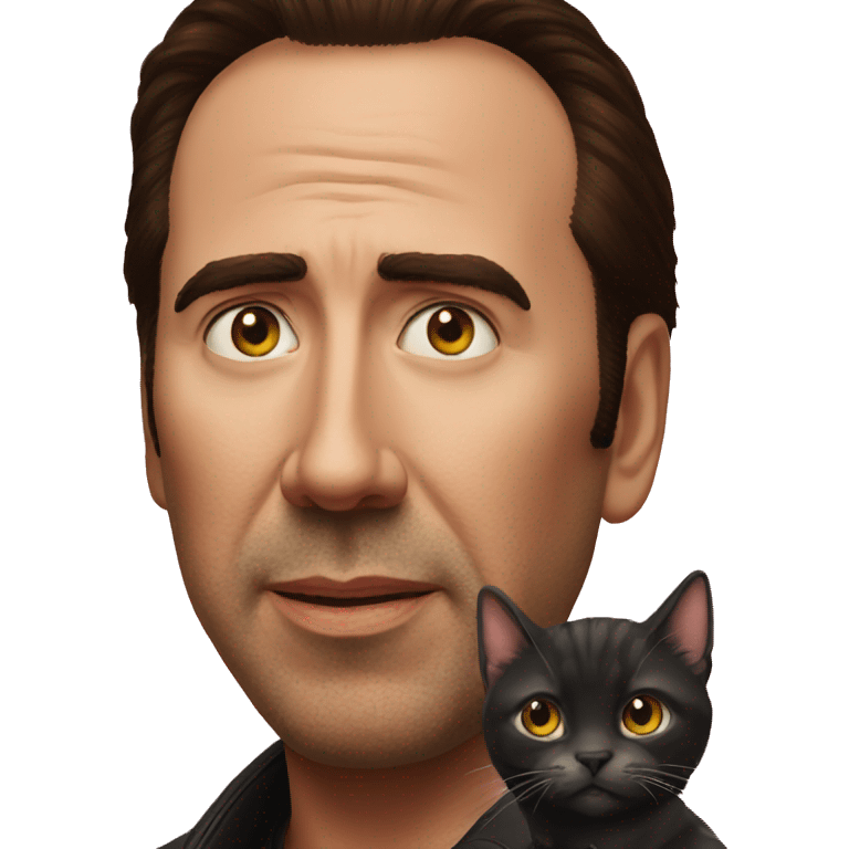 Nick Cage but a cat emoji