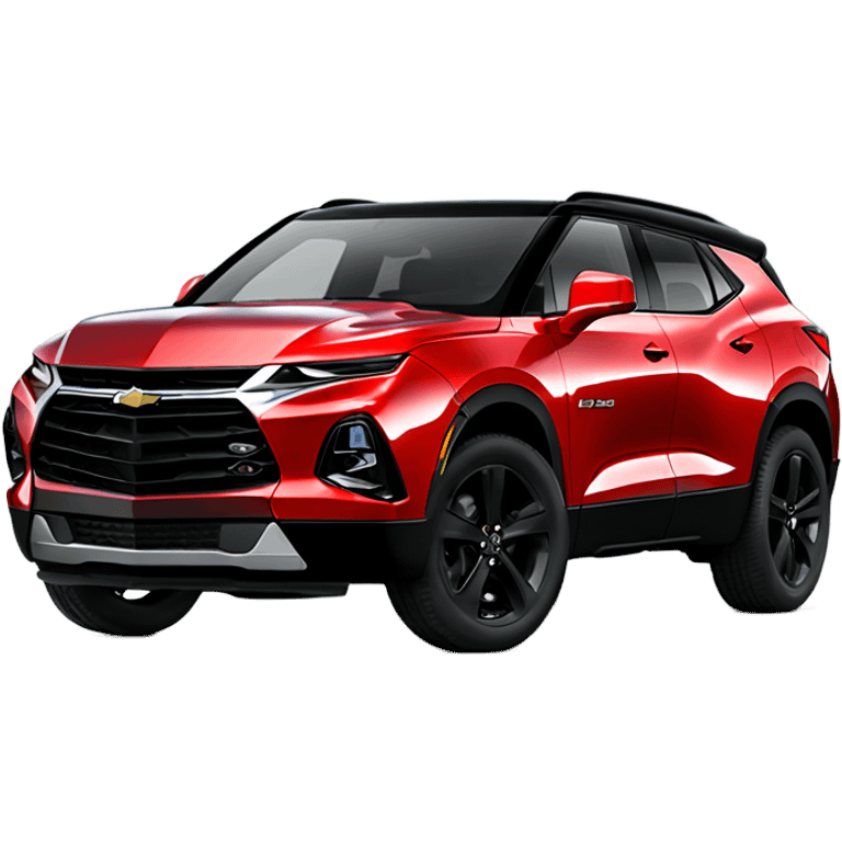 2020 red Chevrolet blazer black wheels emoji