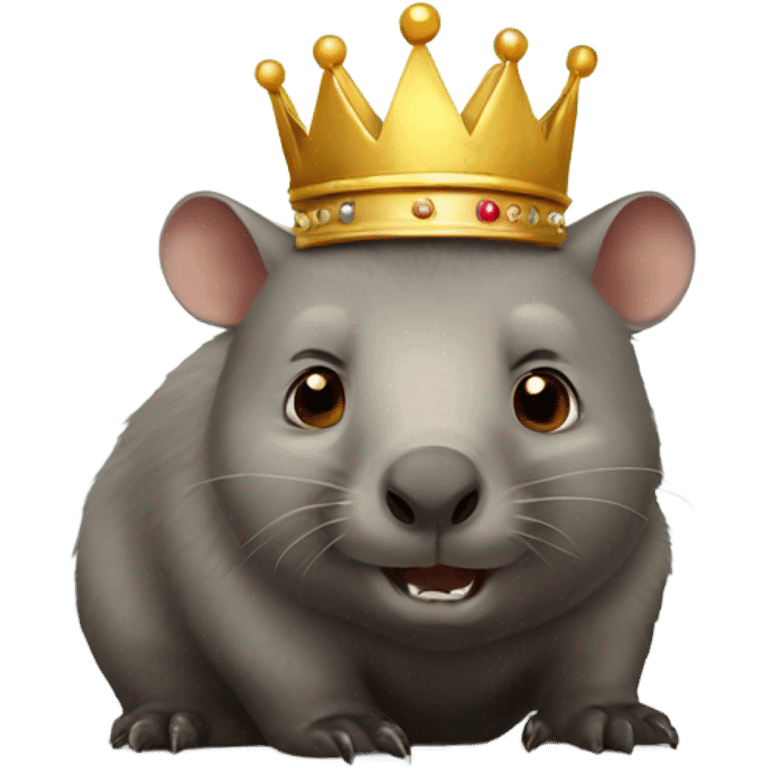 Wombat with big crown emoji