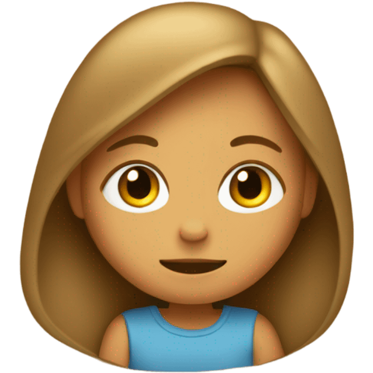 Tiny tan girl in a pocket emoji