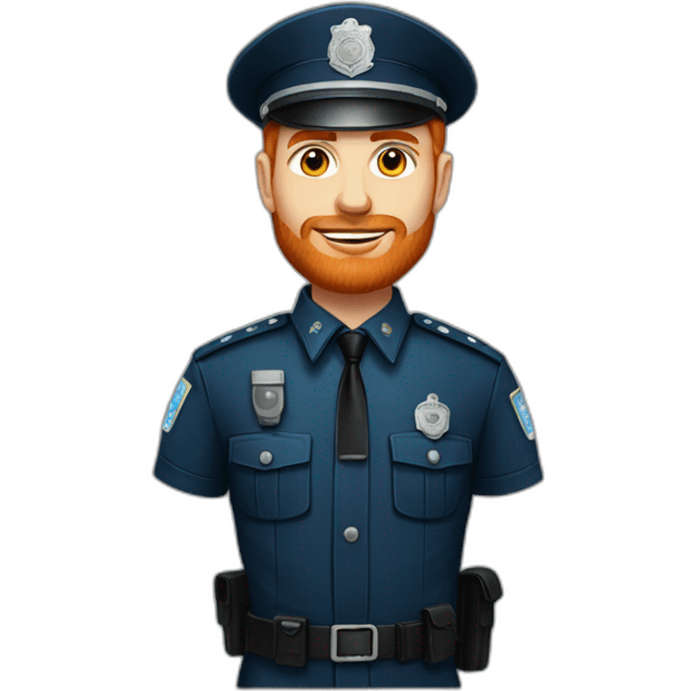 Russian police officer redhead   emoji