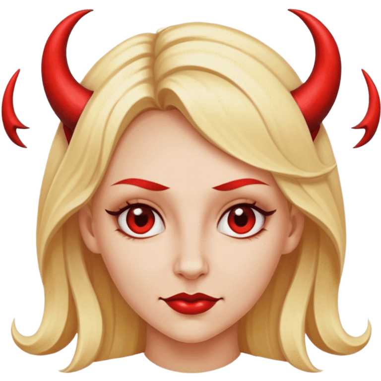 Blonde Lady devil  emoji