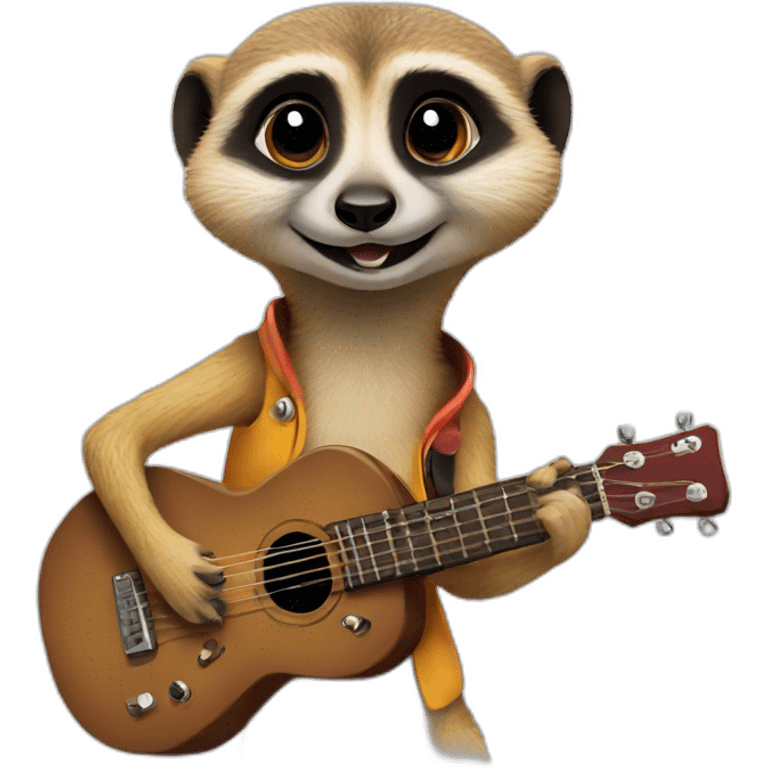 Meerkat playing guitar emoji