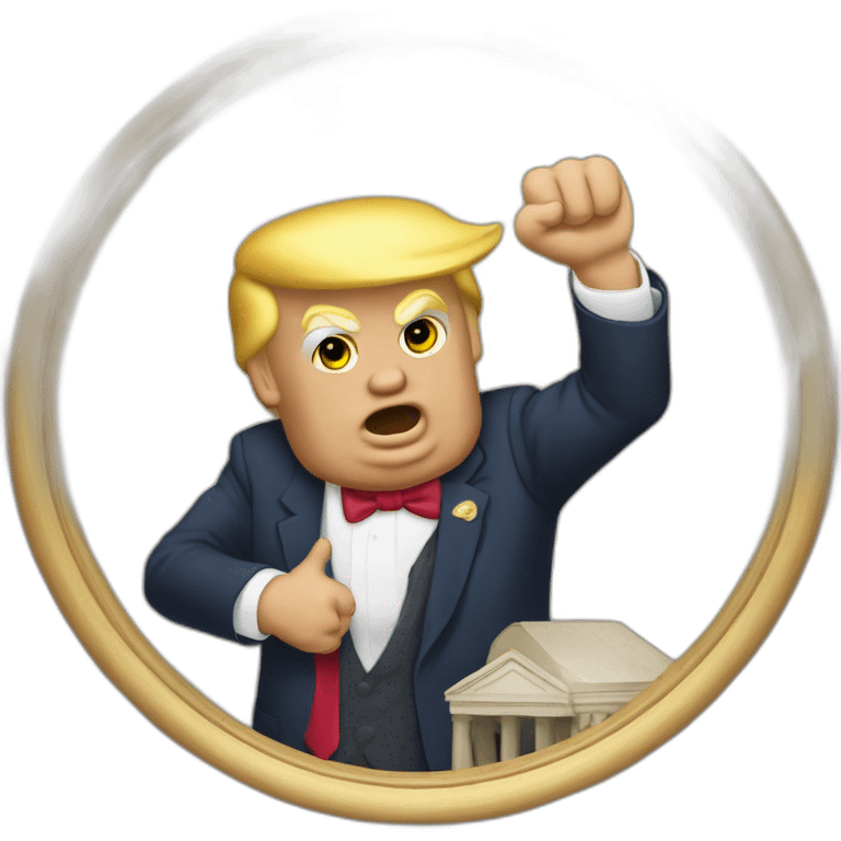 Donald trump faisant un doigt honneur emoji