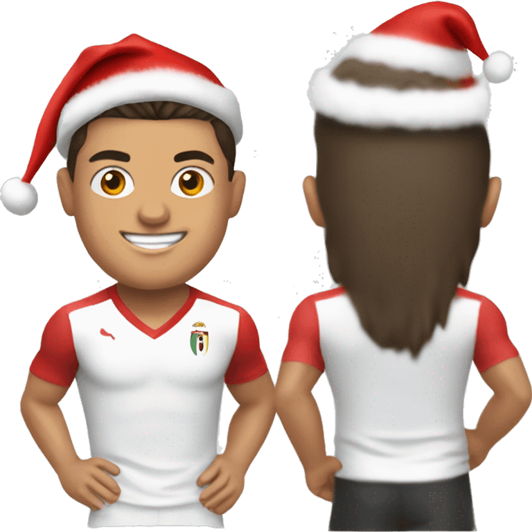 cristiano ronaldo with santa hat emoji