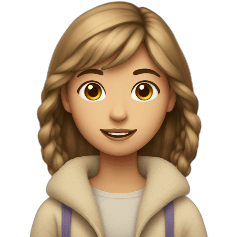 Girl on alpaga emoji